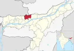 Location in Assam