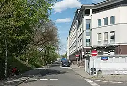 Olszowa Street, view from the intersection with Panieńska Street toward Weteranów 1863 Square