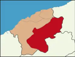 Map showing Ulus District in Bartın Province