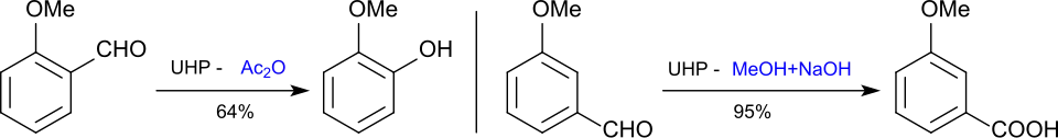Reaktionen von Methoxyphenolen mit UHP