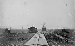 Union Pacific Railroad station in Willow Island, 1867
