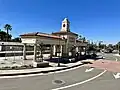 Redlands–University station, under construction in October 2021