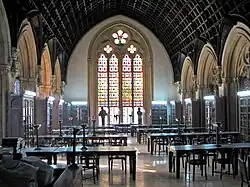 The interiors of the library