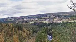 View of the village area