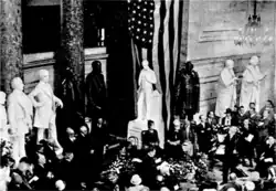 The statue's unveiling at the National Statuary Hall