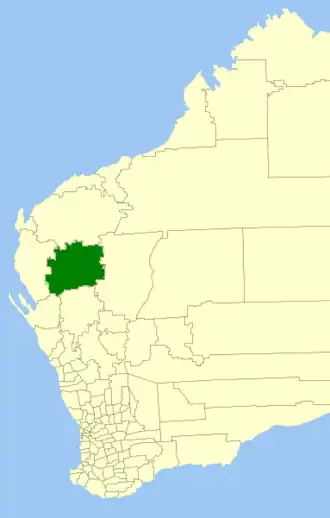 Location in Western Australia