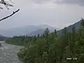 &nbsp;A river with the Ural Mountains in the background, Berezovsky, Khantia-Mansia, Russia Urals