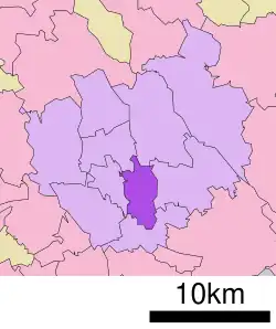 Location of Urawa-ku in Saitama
