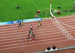 Image 25The 100 m final at the 2008 Summer Olympics (from Track and field)