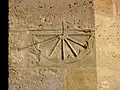 Tide dial of Notre Dame in Uzeste, France