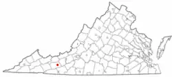 Location of Fort Chiswell, Virginia