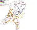 Map showing where VIRM can be seen most commonly in the 2009/10 timetable.