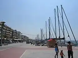 View to Volos's promenade and port