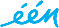 Eén's light blue written-style logo (August 2015-September 2019)