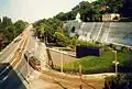 Overview of the memorial before the construction of River Park