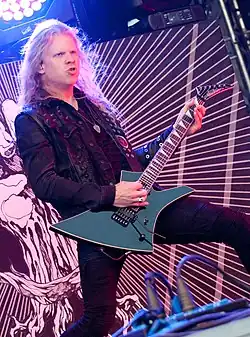 Loomis performing with Arch Enemy, 2018