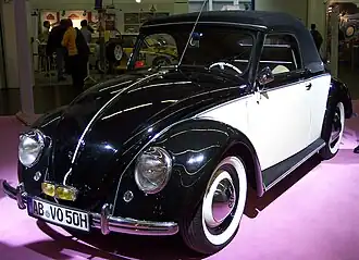 Hebmüller Cabriolet modifications upon a mass-produced Volkswagen platform chassis