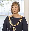The collar of the order as worn by president Kersti Kaljulaid in 2016.
