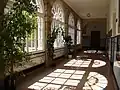 Large gallery surrounding courtyard
