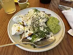Chilaquiles served in California