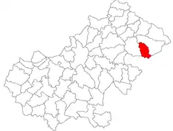 Location in Satu Mare County