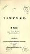 1819 title page, Sherwood, Neely, and Jones, London.