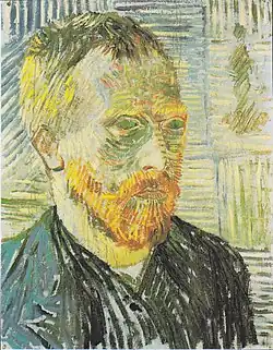 Self-Portrait with Japanese print December, 1887 Kunstmuseum, Basel (on loan from Emily Dreyfus Foundation) (F319)