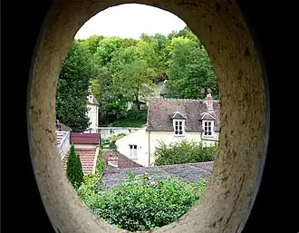 View from the staircase leading up to Van Gogh's room in L'Auberge Ravoux