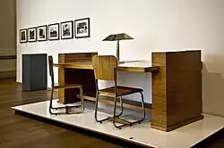 Furniture designed by Van de Velde for the Boekentoren shown at a Weimar exhibition (2013)