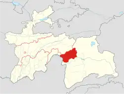 Location of Vanj District in Tajikistan