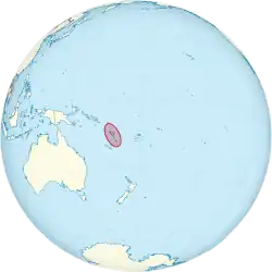 Location of Vanuatu