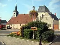 The church square in Varennes-Changy