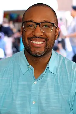 Johnson at the 2025 Texas Book Festival