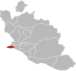 Situation of the canton of Avignon-1 in the department of Vaucluse