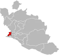 Situation of the canton of Avignon-2 in the department of Vaucluse