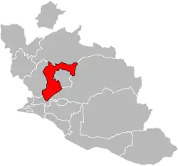 Situation of the canton of Monteux in the department of Vaucluse