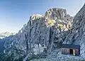 South aspect of Cima di Ball viewed from Velo della Madonna mountain hut