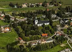 Aerial view of the area