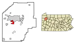 Location in Venango County, Pennsylvania