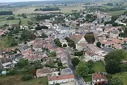 An aerial view of Vendeuvre-du-Poitou