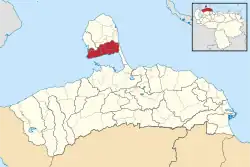 Location in Falcón