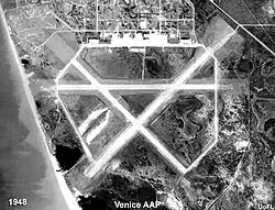Aerial of Venice Army Airfield in 1948