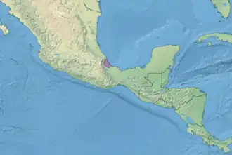 Map of the Veracruz dry forests (purple)