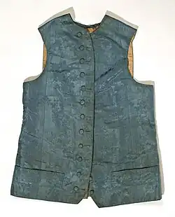 1780-1795 American or European silk vest
