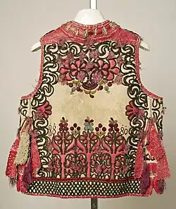 1880 European leather and wool vest