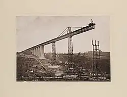 The La Bouble Viaduct under construction