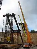 Assembling the tied arch.