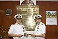 Vice Admiral GS Pabby, Chief of Material receiving batton from Vice Admiral AV Subhedar