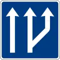Start of extra lane