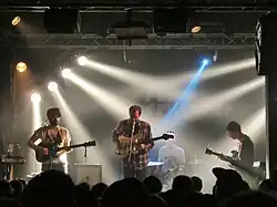 Preoccupations performing at Le Point Ephémère in Paris, France, 9 February 2015.